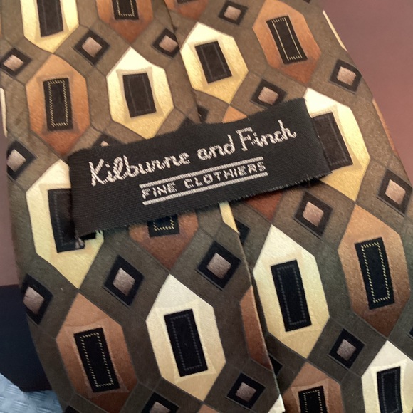 Retro 90’s Kilbourne and Finch 100% Silk Men’s Tie - Picture 3 of 5